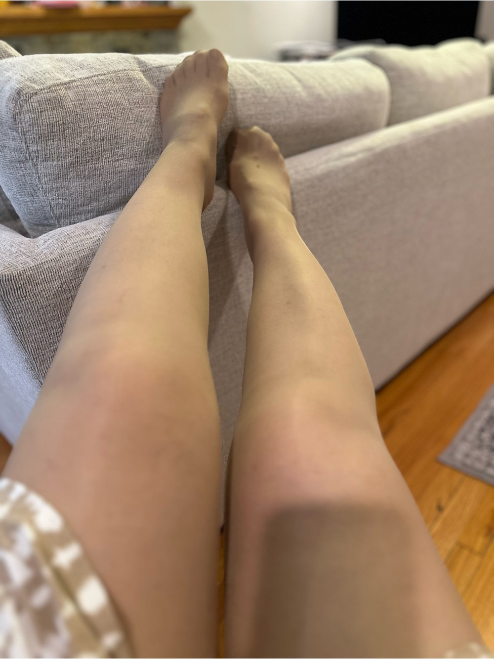 Women’s Nylon Sheer Support Tights - Taupe size M - Picture 8 of 10